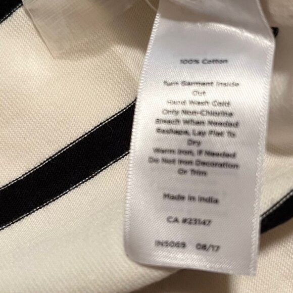 Talbots NWT Bejeweled 100% Cotton Tee 3/4 Sleeve Ivory/Black Size 1X (14W -16W) - Picture 4 of 9